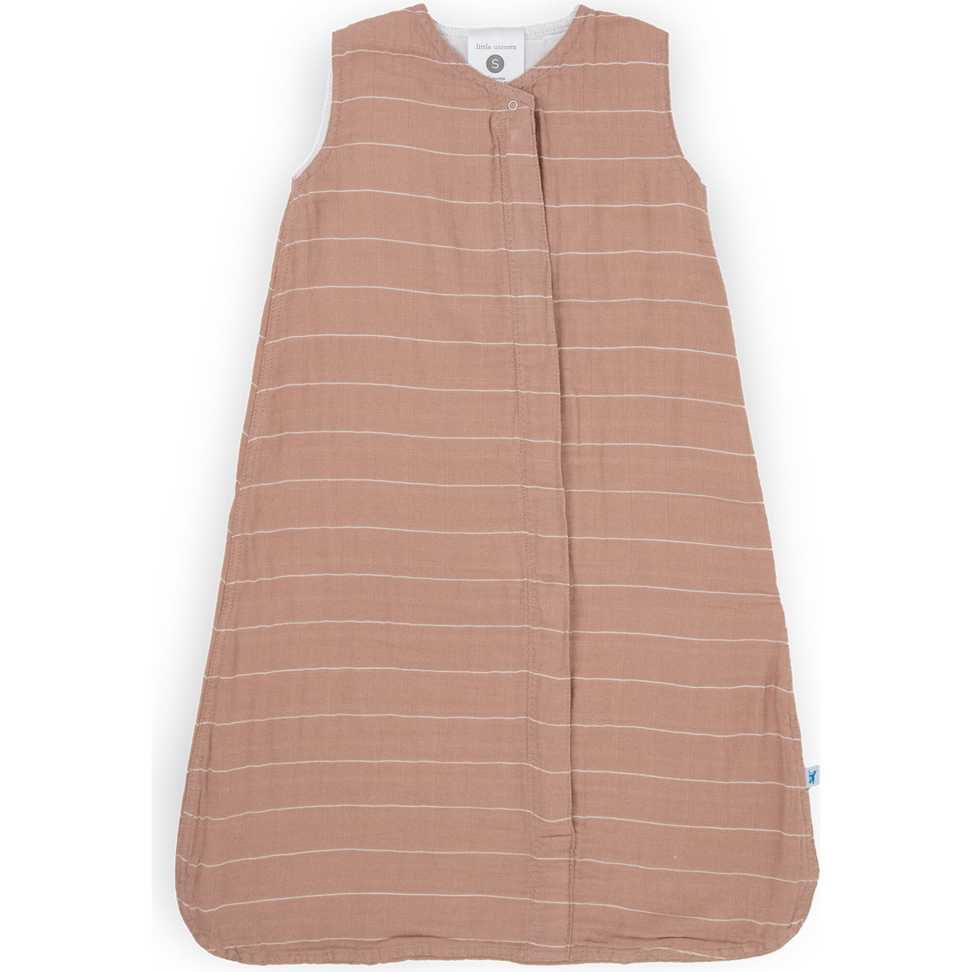 Cotton Muslin Sleep Bag Small, Mauve Stripe - Infant - 1