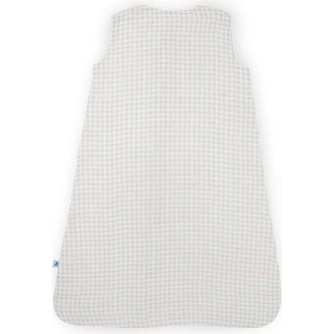 Cotton Muslin Sleep Bag Medium, Tan Gingham - Infant - 3