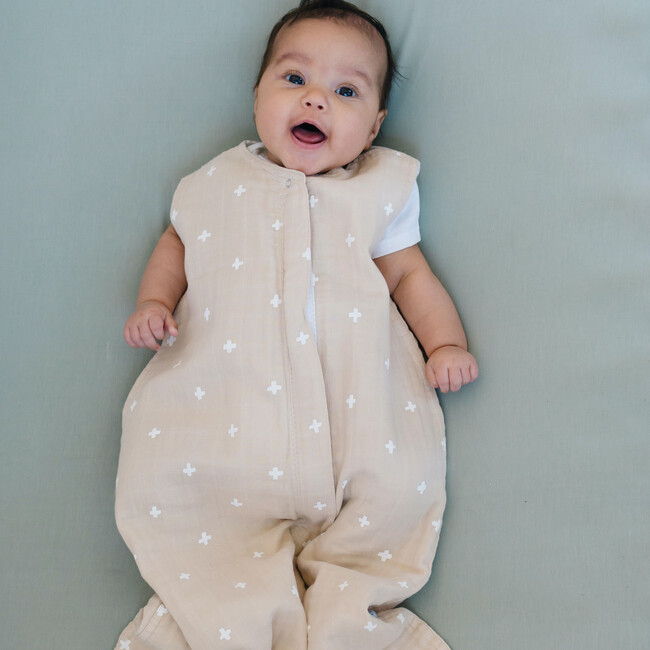 Cotton Muslin Slee Bag X-Large, Taupe Cross - Infant - 3