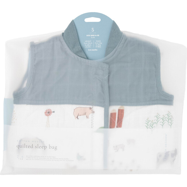 Cotton Muslin Quilted Sleep Bag X-Large, Farmyard - Infant - 4