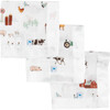 Cotton Muslin Security Blanket, Farmyard (Pack Of 3) - Swaddles - 1 - thumbnail