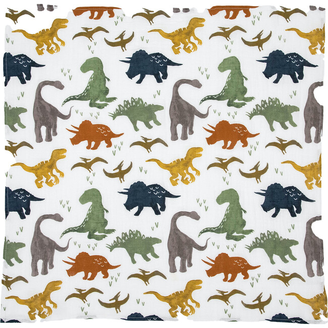 Cotton Muslin Squares, Dino Friends (Pack Of 4) - Swaddles - 3