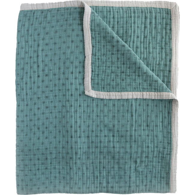 Cotton Muslin Quilted Throw, Wallflower