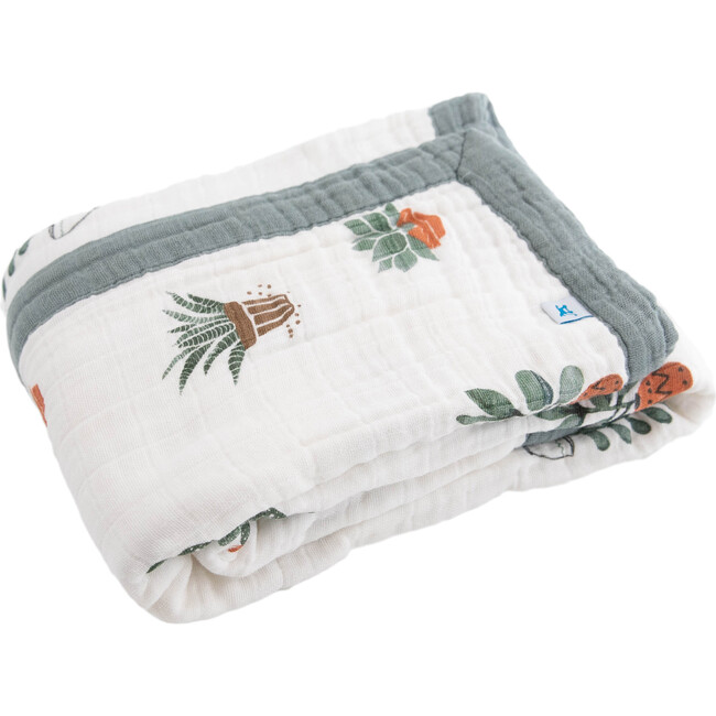 Cotton Muslin Baby Quilt, Prickle Pots - Swaddles - 2