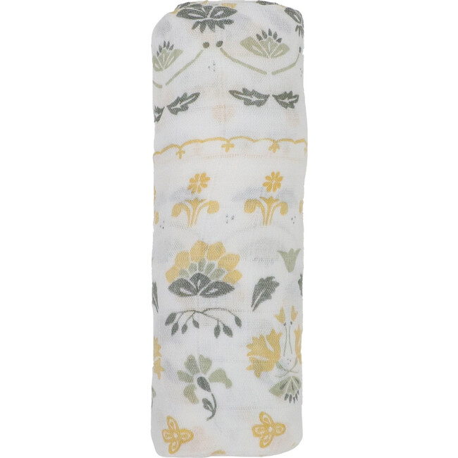 Deluxe Muslin Swaddle Blanket, Heirloom Floral - Swaddles - 2