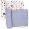 Deluxe Muslin Swaddle Blanket, Fairy Gardens (Pack Of 2) - Swaddles - 1 - thumbnail