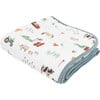 Original Cotton Muslin Quilt, Farmyard - Swaddles - 1 - thumbnail