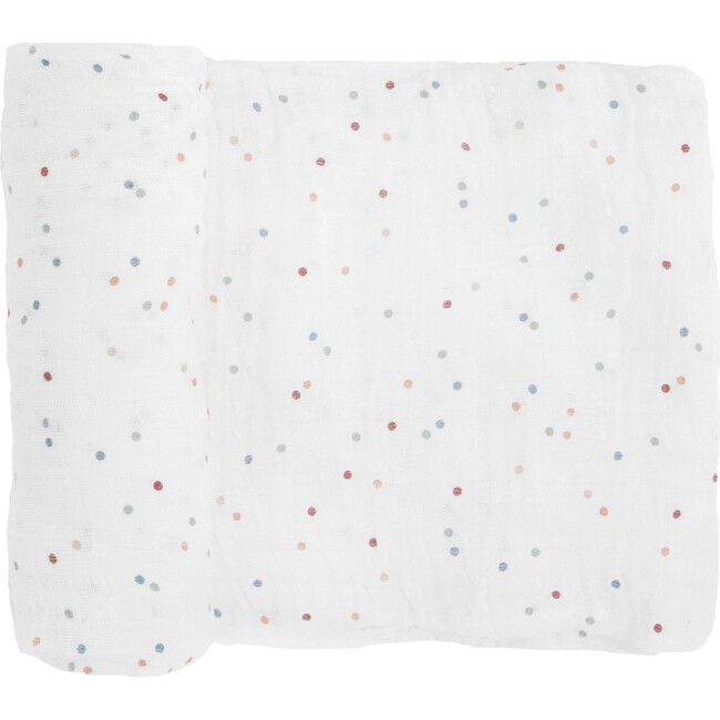 Cotton Muslin Swaddle Blanket, Dots