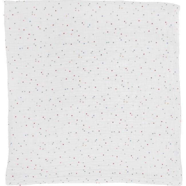 Cotton Muslin Swaddle Blanket, Dots - Swaddles - 3