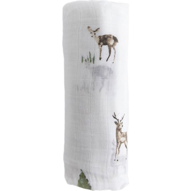 Cotton Muslin Swaddle Blanket, Oh Deer - Swaddles - 2