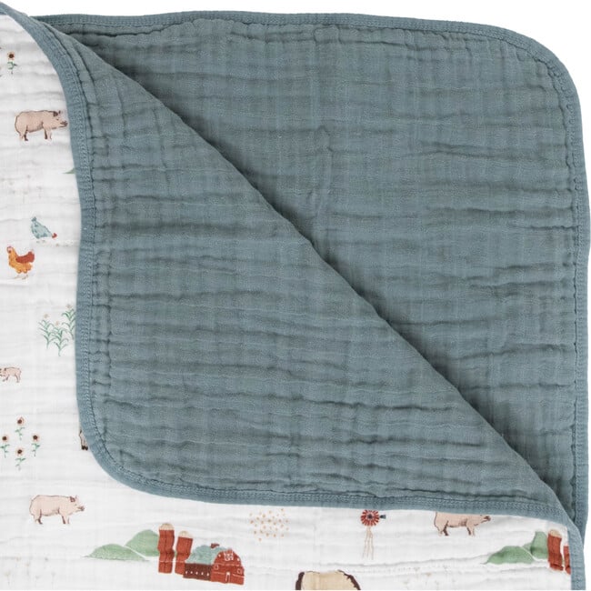 Original Cotton Muslin Quilt, Farmyard - Swaddles - 3