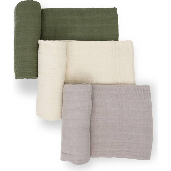 Cotton Muslin Swaddle Blanket, Fern 2 (Pack Of 3)