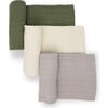 Cotton Muslin Swaddle Blanket, Fern 2 (Pack Of 3) - Swaddles - 1 - thumbnail