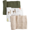 Cotton Muslin Swaddle Blanket, Oh Deer 2 (Pack Of 3) - Swaddles - 1 - thumbnail