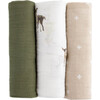 Cotton Muslin Swaddle Blanket, Oh Deer 2 (Pack Of 3) - Swaddles - 2