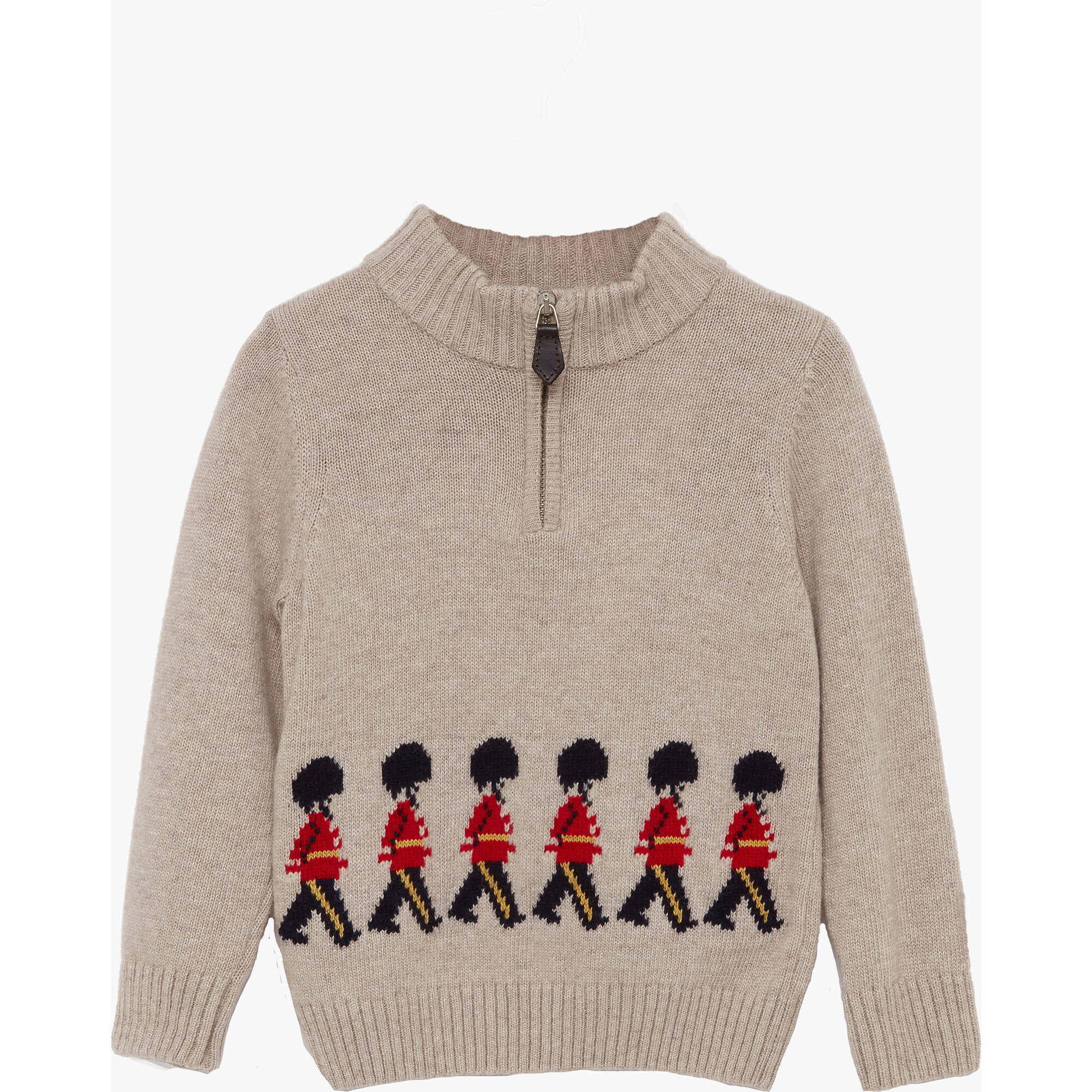 Marching Guardsman Half Zip , Oatmeal - Sweaters - 1