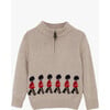 Marching Guardsman Half Zip , Oatmeal - Sweaters - 1 - thumbnail