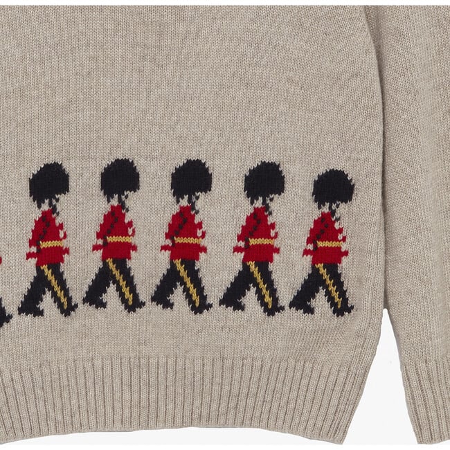 Marching Guardsman Half Zip , Oatmeal - Sweaters - 3