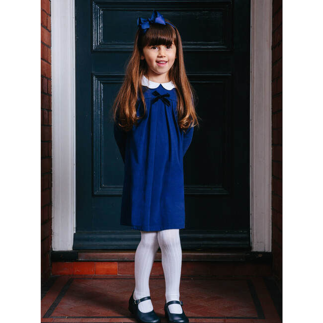 Anna Petal Collar Dress, Navy - Dresses - 4