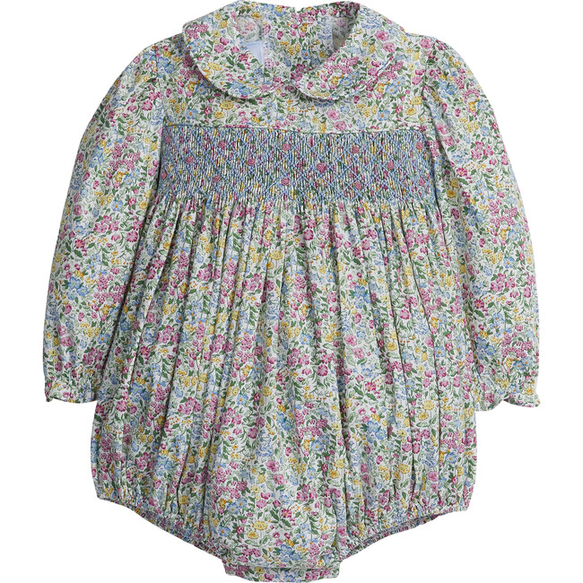 Smocked Charlotte Bubble, Green Gables Floral