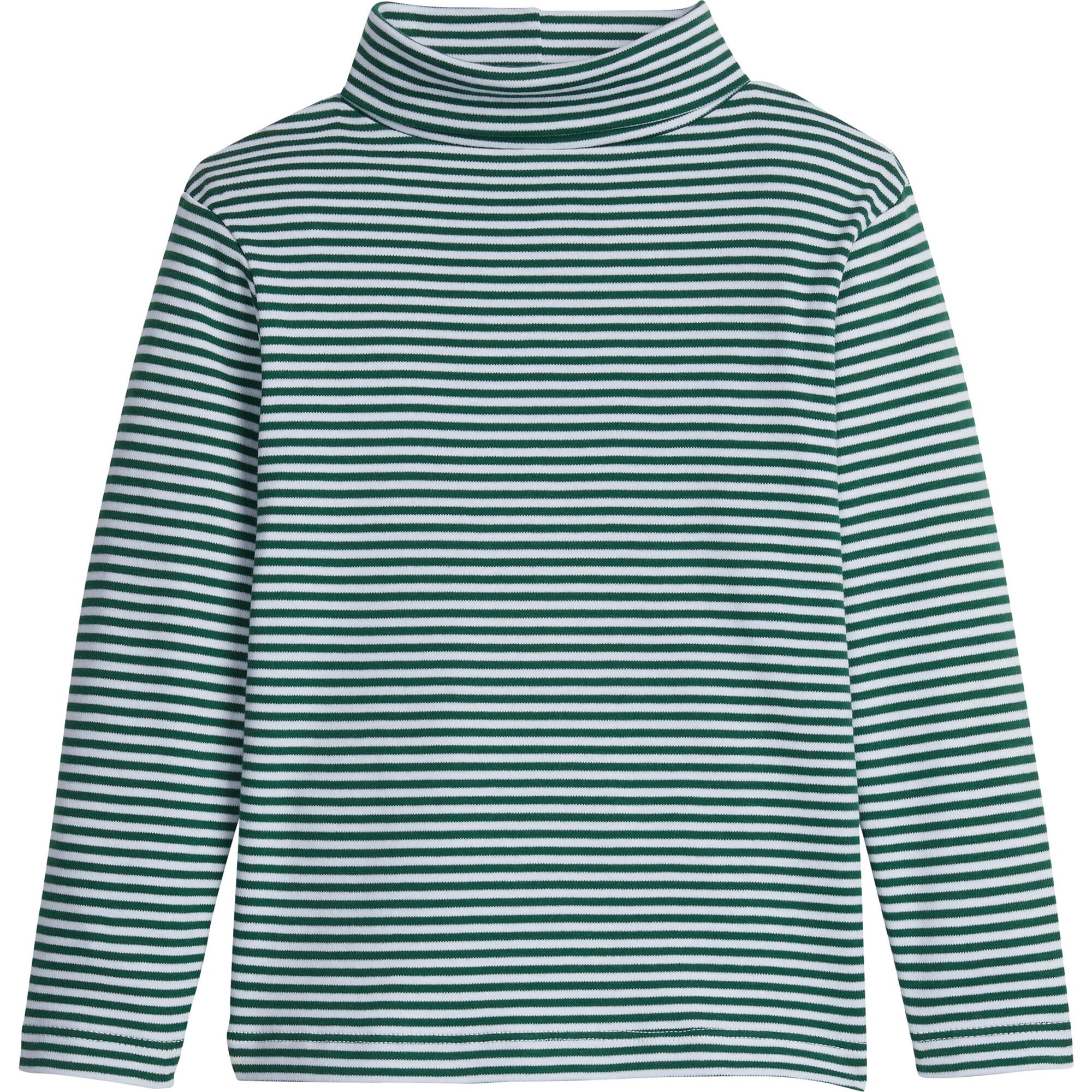 Striped Turtleneck, Hunter Green - Shirts - 1