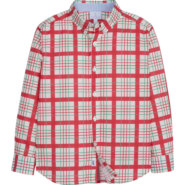 Button Down Shirt, Holiday Plaid