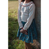 Sunflower Knit Quilt Yoke Ruffle Sleeve Top, Cream - Shirts - 3