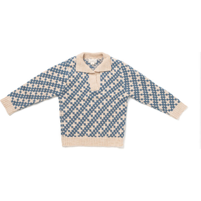 Ames Swiss Cross Knit Sweater, Oatmeal