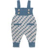 Acorn Ribbed Bib Buttoned Strap Jumper, Blue - Overalls - 1 - thumbnail