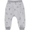 Kids Terry Joggers With Print, Grey - Sweatpants - 2