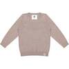 Kids Long Sleeve Soft Knit Top, Tan - Shirts - 1 - thumbnail