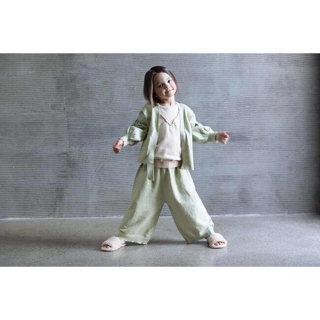 Kids Wide Pull-On Pants, Green - Pants - 2