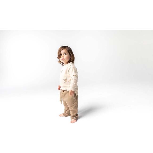 Kids Terry Sweatshirt, Beige - Sweatshirts - 3