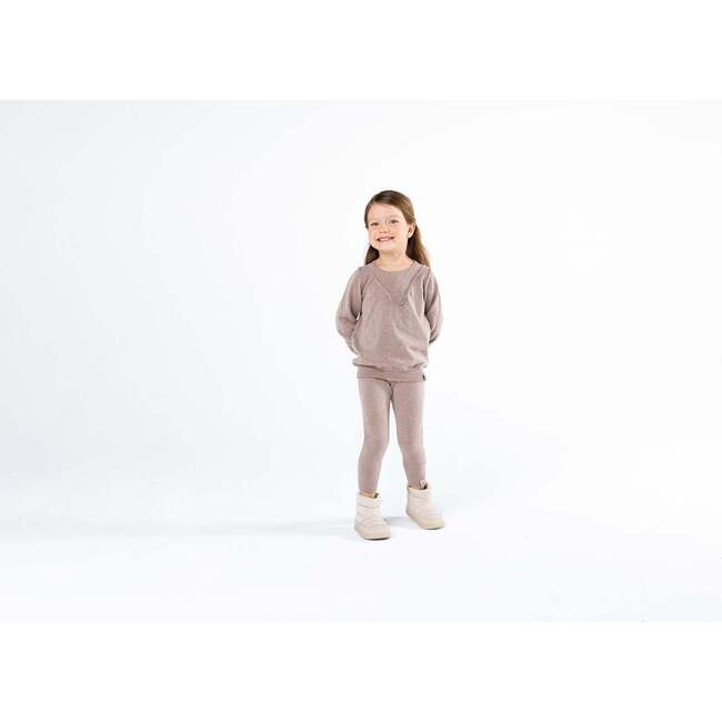 Kids Long Sleeve Soft Knit Top, Tan - Shirts - 2