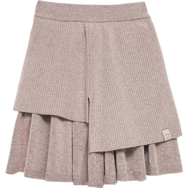 Girls Layered Skirt, Tan