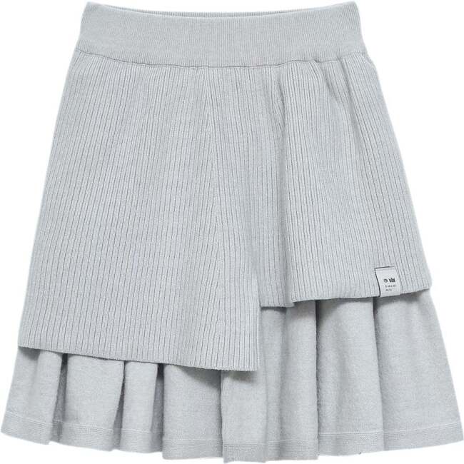 Girls Layered Skirt, Grey