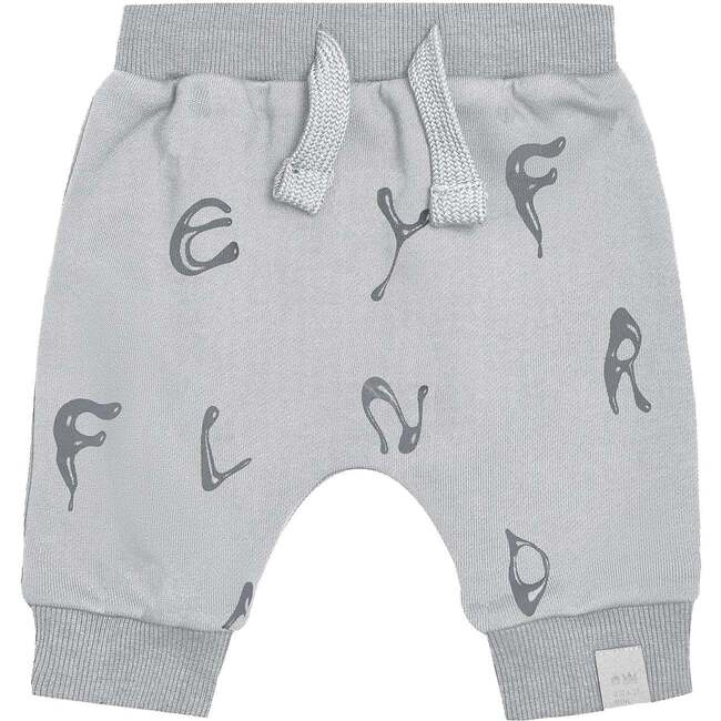 Baby Terry Joggers With Print, Grey