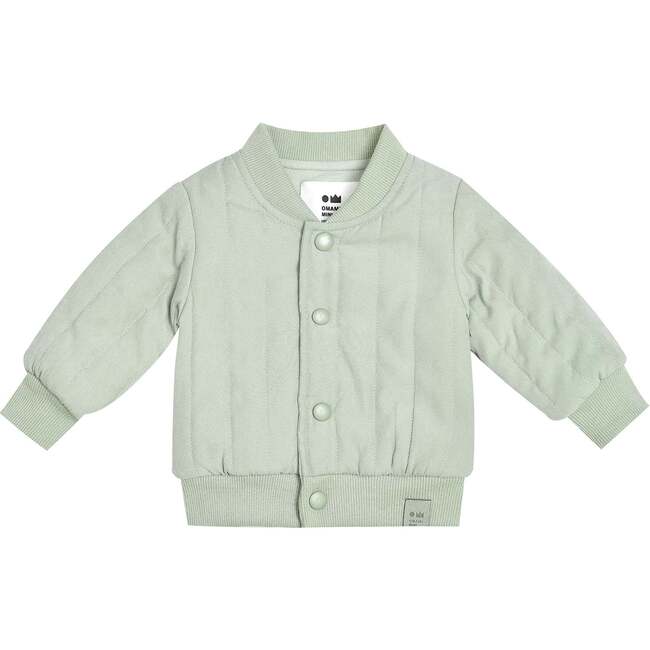 Baby Poplin Quilted Bomber Jacket, Green
