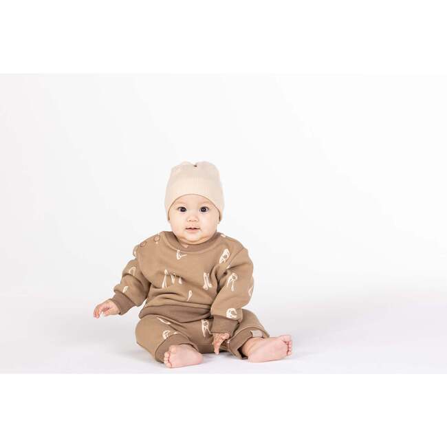 Baby Hi-Low Terry Sweatshirt, Brown - Sweatshirts - 3