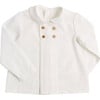 Peter Pan Collar Front Button Shirt, White - Shirts - 1 - thumbnail