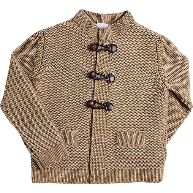 Toggle Fastening Knitted Cardigan, Oatmeal