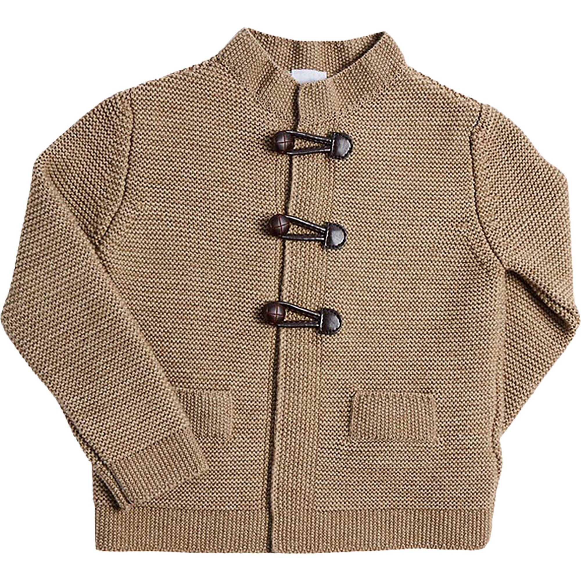 Toggle Fastening Knitted Cardigan, Oatmeal - Cardigans - 1