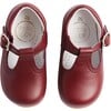 T-Bar Baby Shoes, Burgundy - T-Straps - 1 - thumbnail