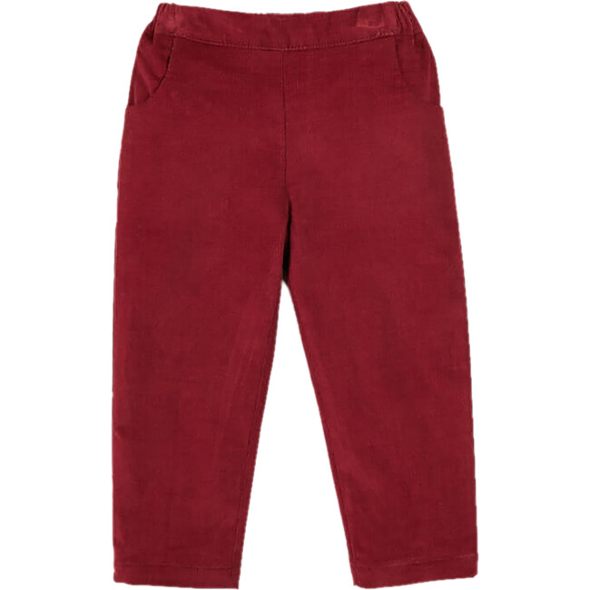 Plain Pocket Detail Trousers, Red
