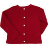 Openwork Buttoned Cardigan, Burgundy - Cardigans - 1 - thumbnail