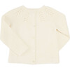 Openwork Button Cardigan, Cream - Cardigans - 1 - thumbnail