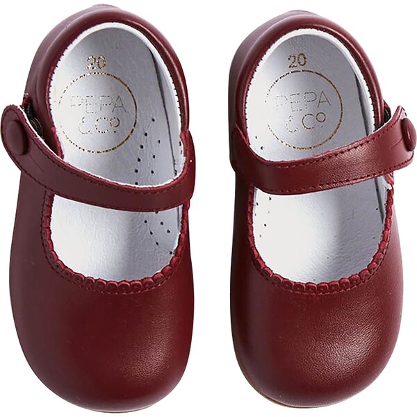 Mary Jane Baby Shoes, Burgundy - Pepa London Shoes & Booties | Maisonette