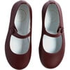 Leather Mary Jane Shoes, Burgundy - Mary Janes - 1 - thumbnail