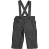 Herringbone Braced Trousers, Grey - Pants - 2