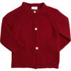 Contrast Trim 3-Buttoned Cardigan, Red - Cardigans - 1 - thumbnail